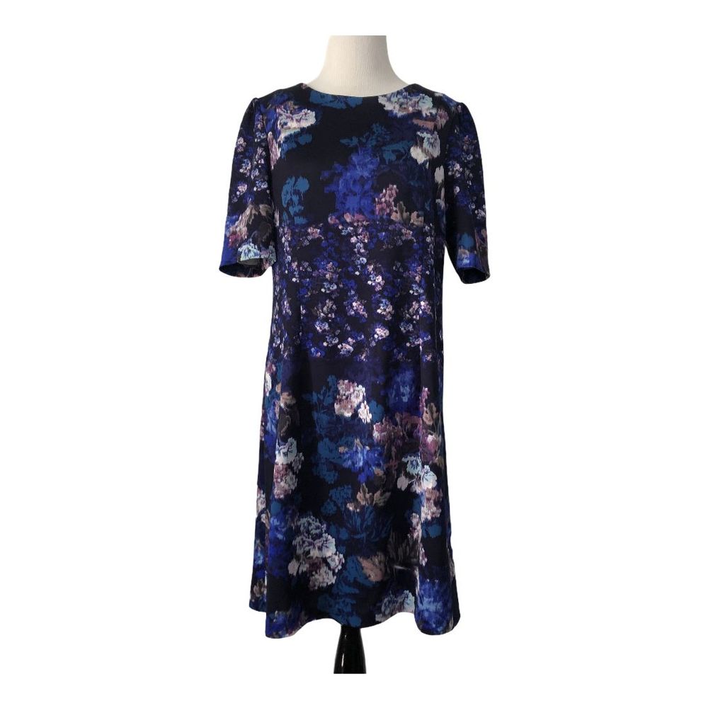 Betsey Johnson dress 12 Blue Scuba A Line Dress floral